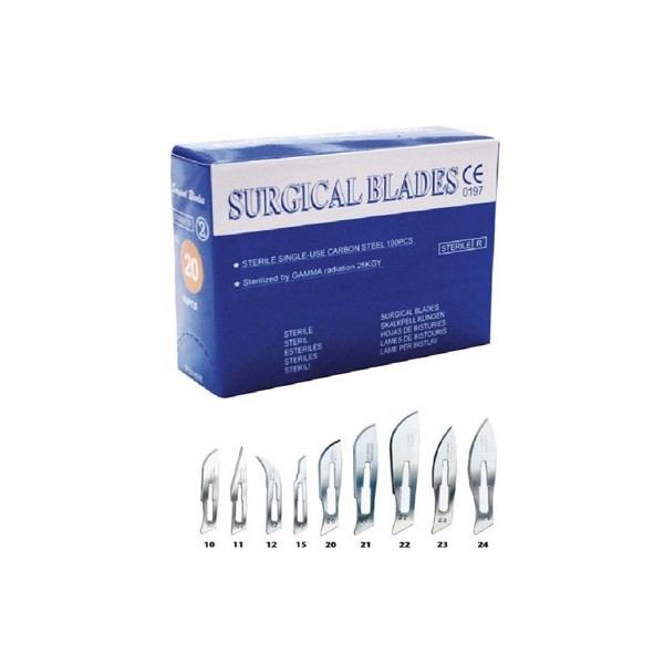 LAMES BISTOURI STERILE  BLEU 15 (MEDICALEX) BTE/100