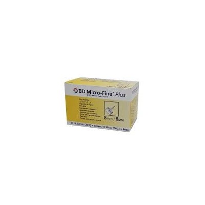SERINGUES Insuline 0,3 ml Aiguille 30 G/06-08mm BOITE DE 100 MARQUE BD