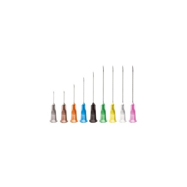 AIGUILLES JETABLES G30 x 1/2" JAUNE BTE/100